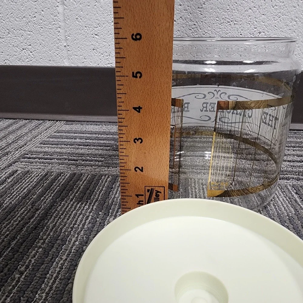 PYREX MCM Vintage Oven Safe Jar‎ 18k Trim 